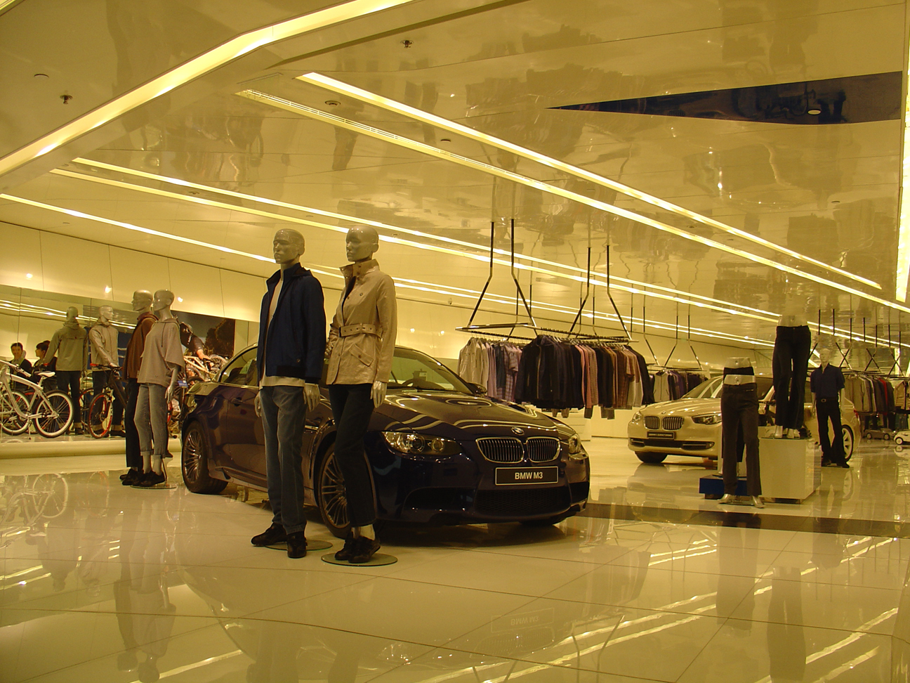 A car in a shopping mall - BMW M3 Fuck Yeah!