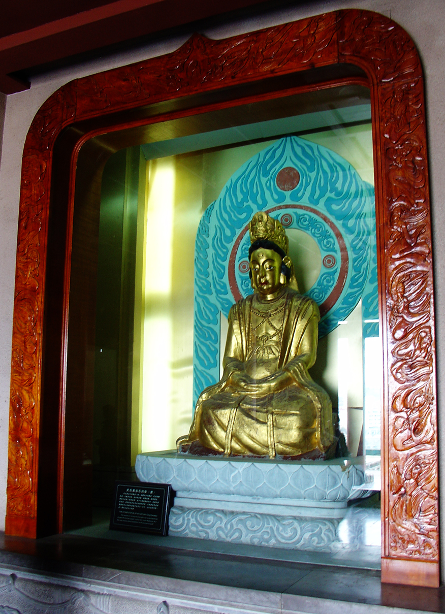 A statur in the temple