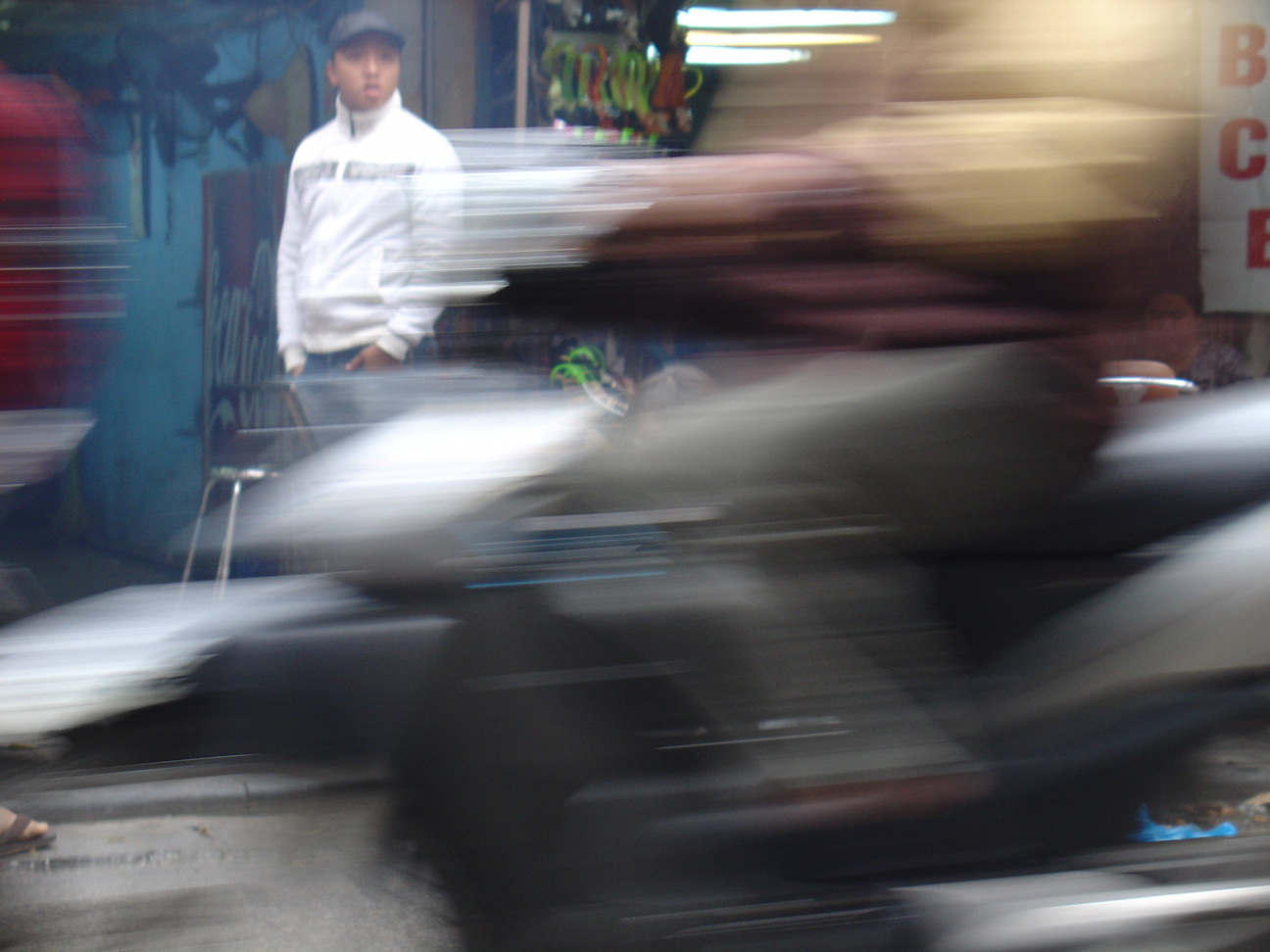 A man watching the street