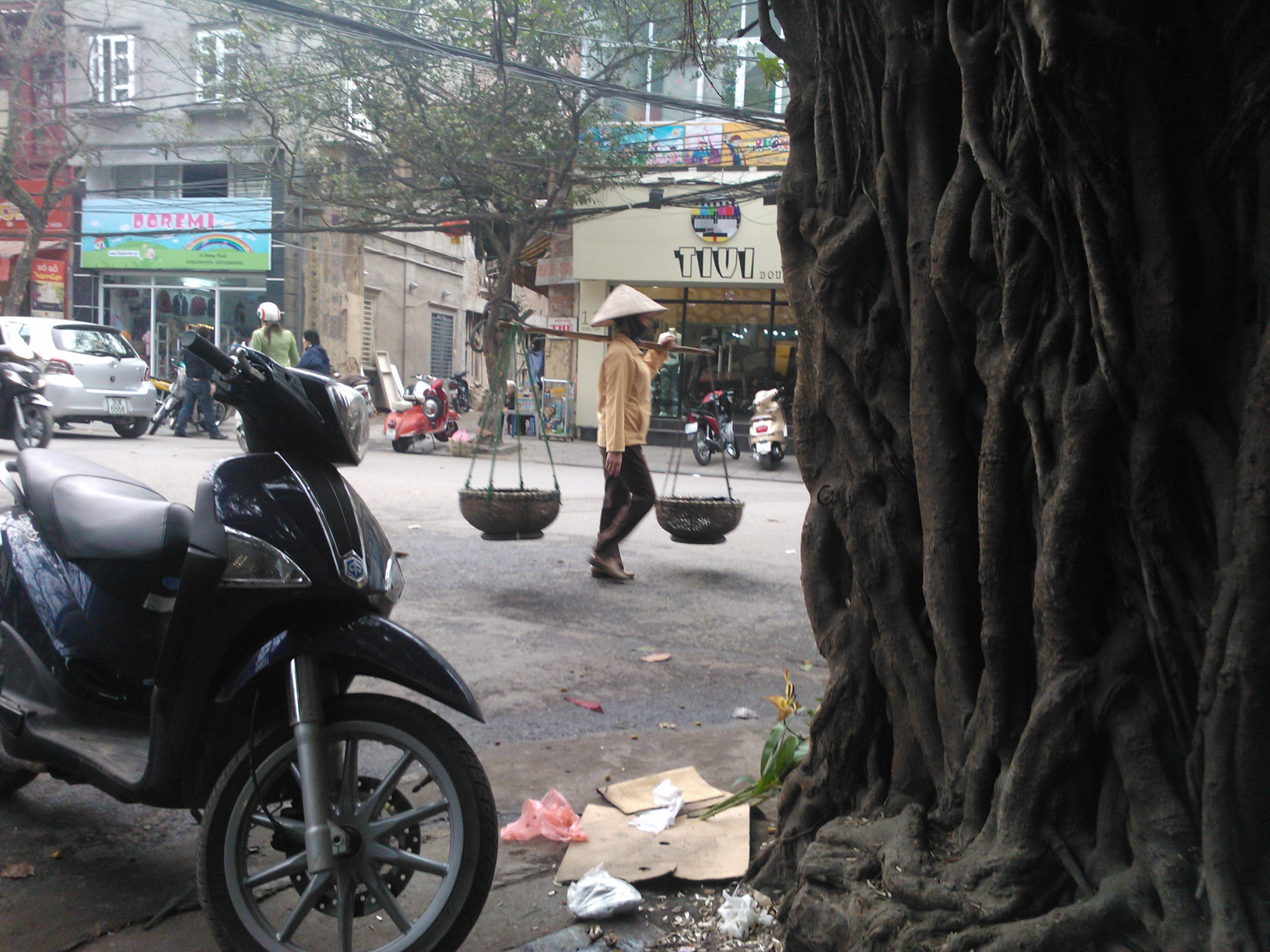 A women transporting goods