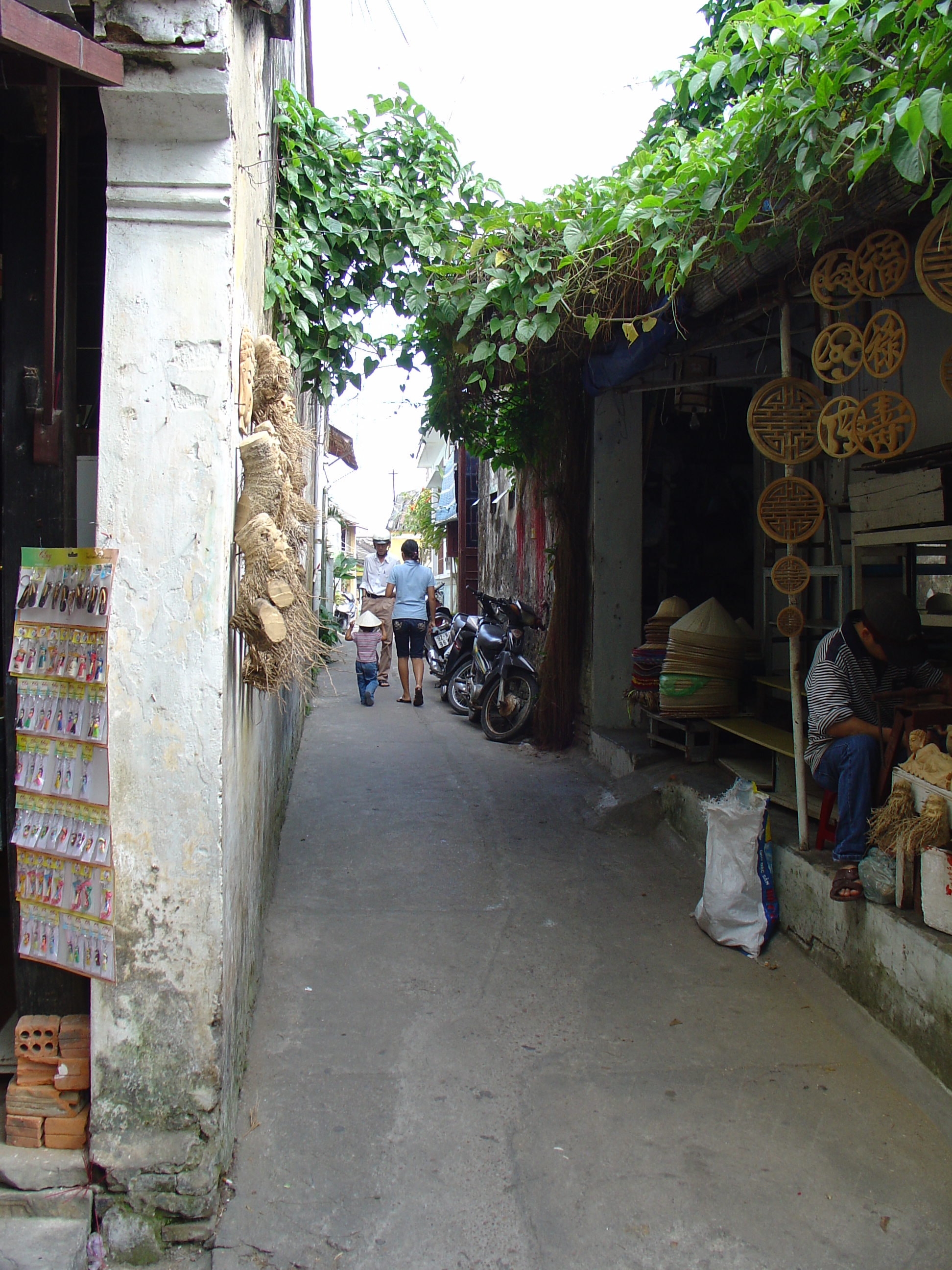 A narrow side street in the old quarter of Hoi An.