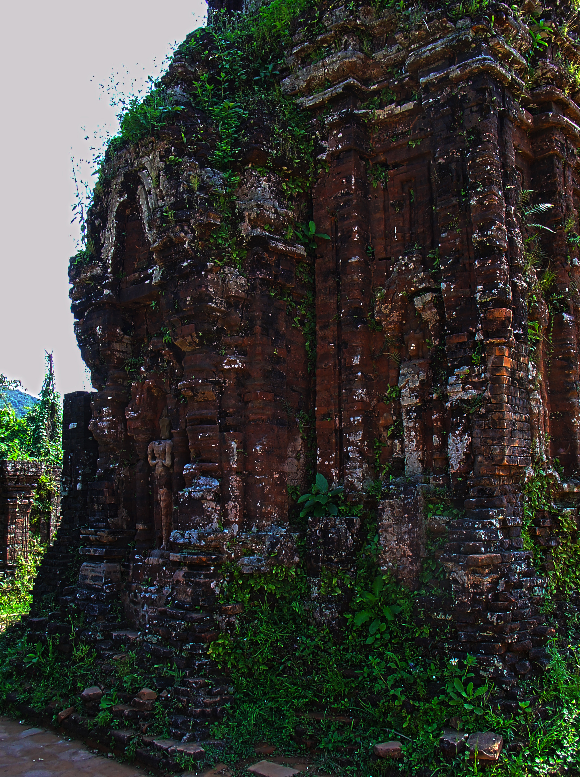 A wall of an ancient building in My Son.