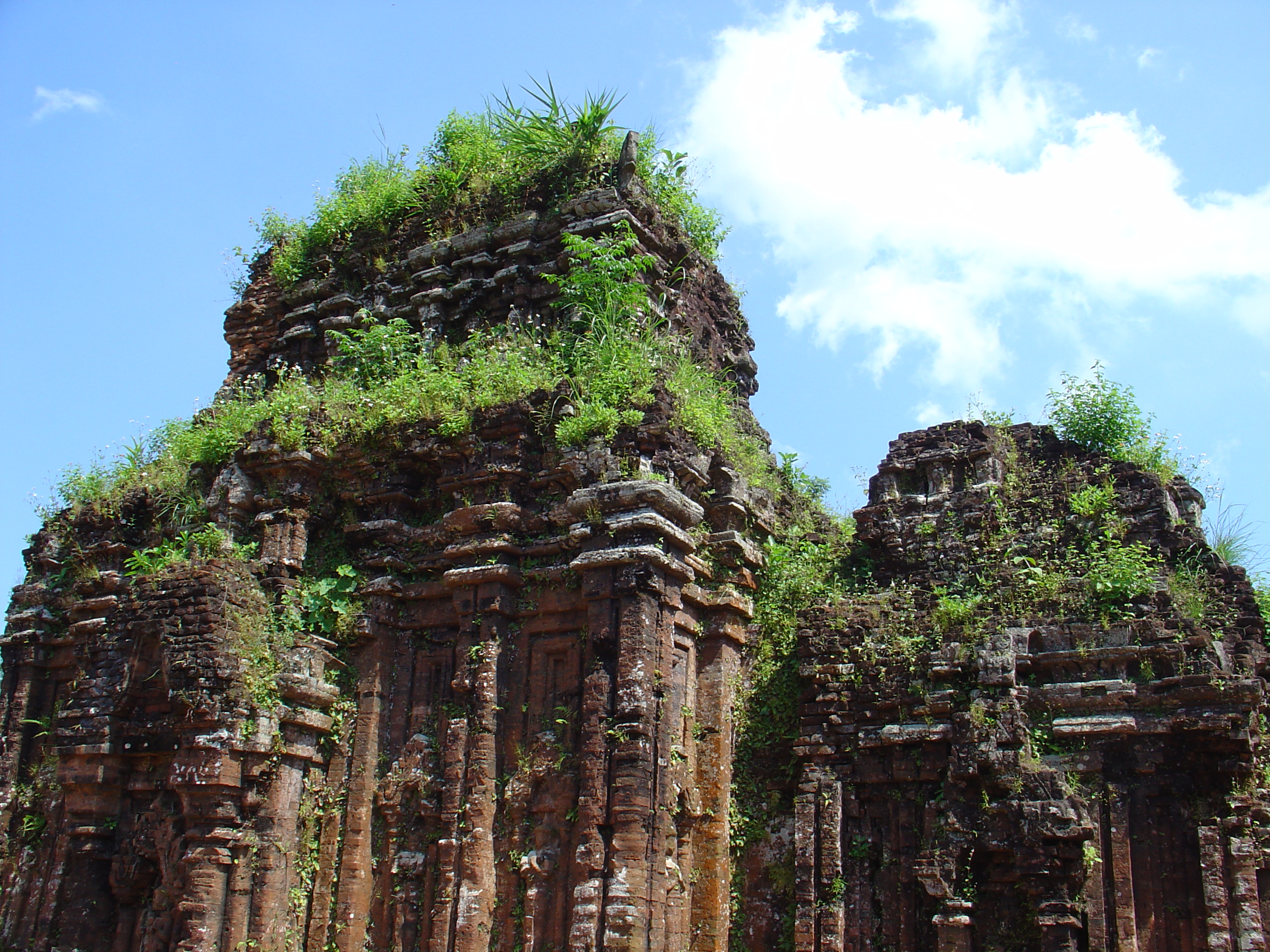 A temple in My Son. The Cham people built temples without windows.