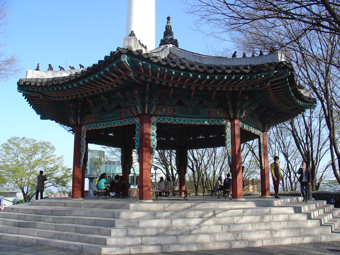 A pavillion on the hill.