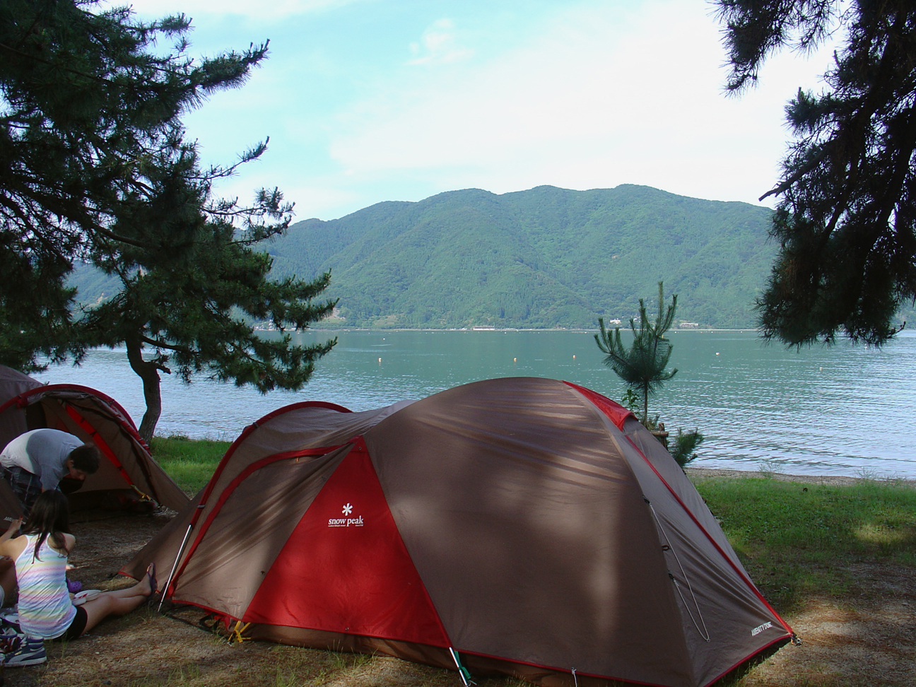 Our tent standing steady.