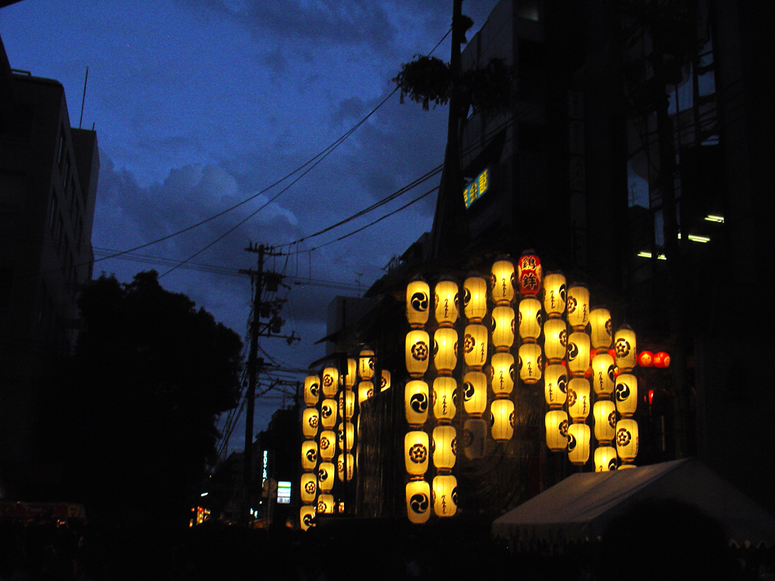 A float after sunset.