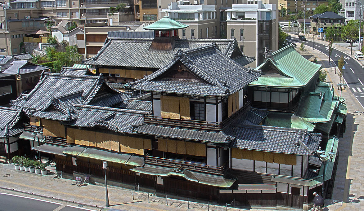 Dogo Onsen from top - It is indeed a beautiful building.