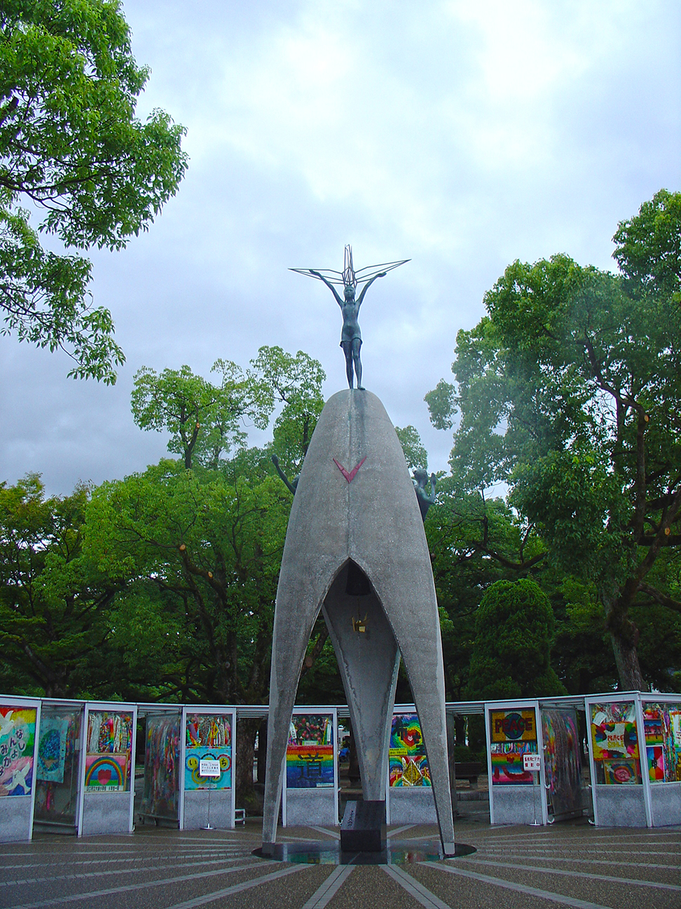 This memorial is dedicated for all the children who died from the nuclear strike. It was initiated by children. 