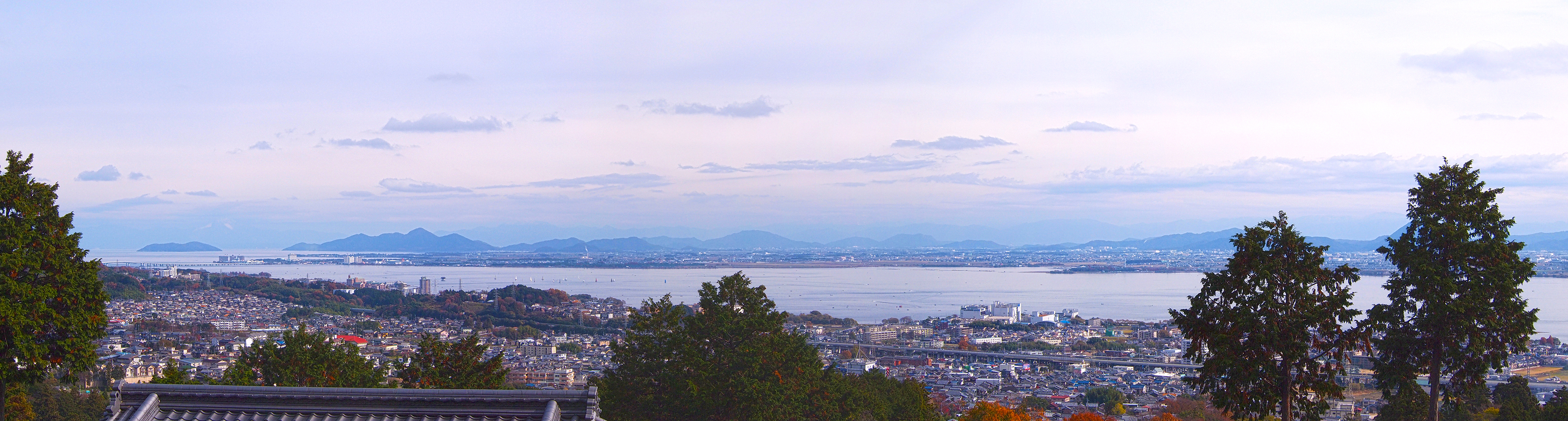 Lake Biwa, seen from Mount Hiei.