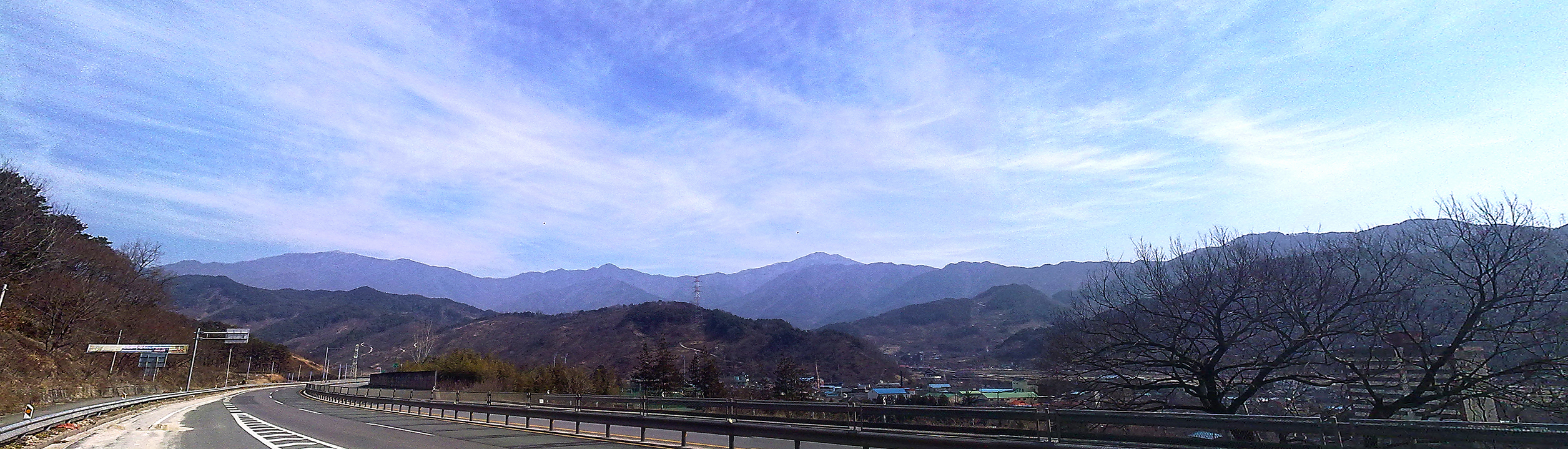 Entering the province Jeollanam-do (전라남도) through the montains