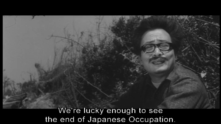 A fisherman talking to Man-Cheng, revealing the time when the movie takes place (36:58).